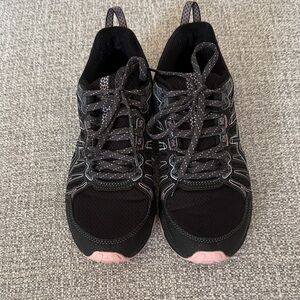 Black and Pink ASICS Gel Venture 7 Women's Sneakers
